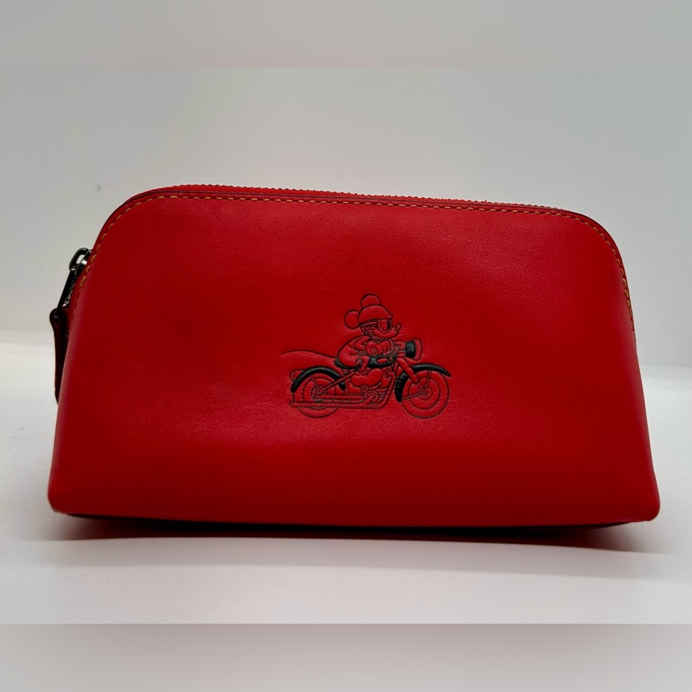 Coach x Disney Red Leather Pouch